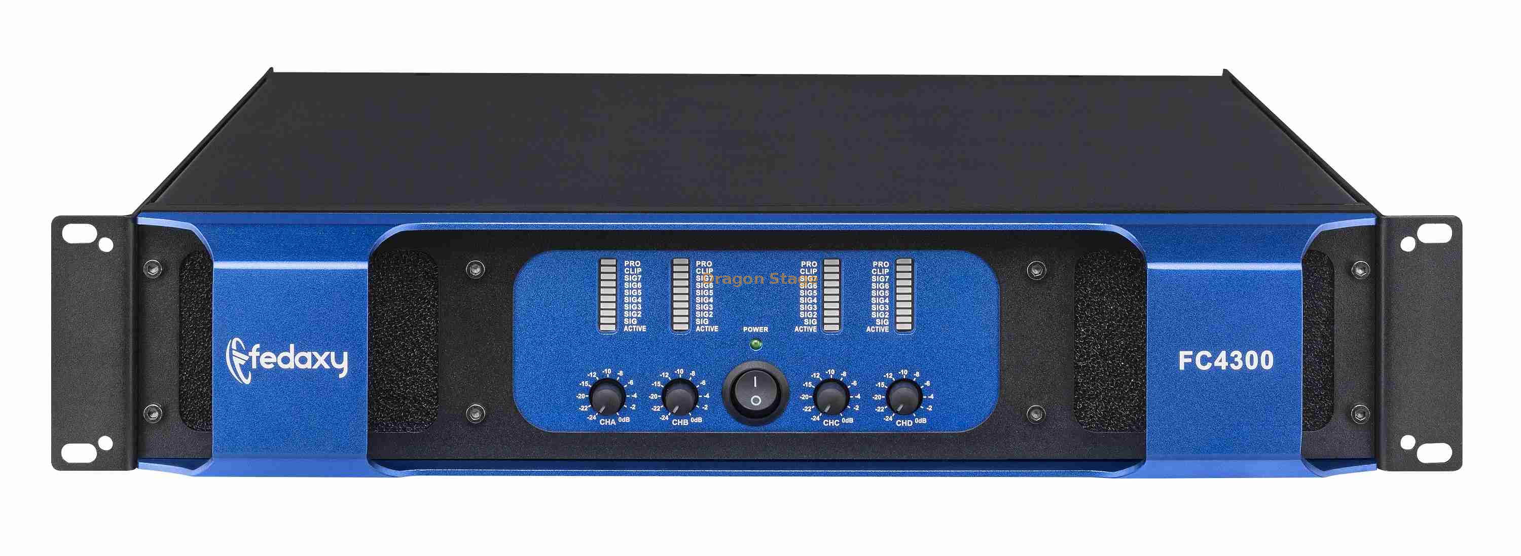 扬声器功率放大器模块 1500 瓦功率专业放大器音频立体声 H 类 2U 4 通道