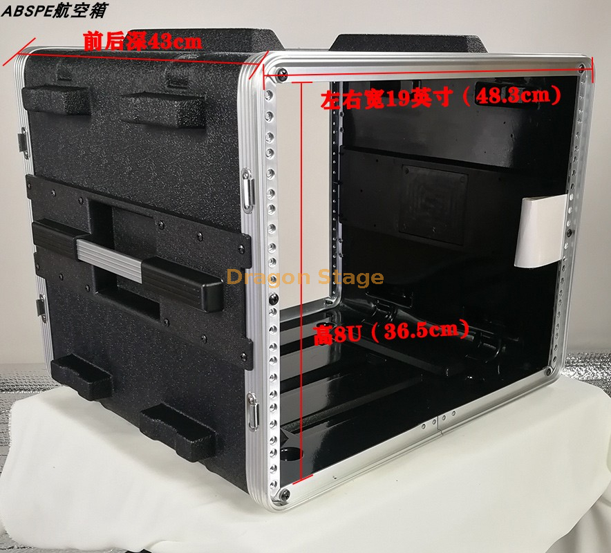 ABS 8U 车轮 19 英寸保护性 Abs 案例