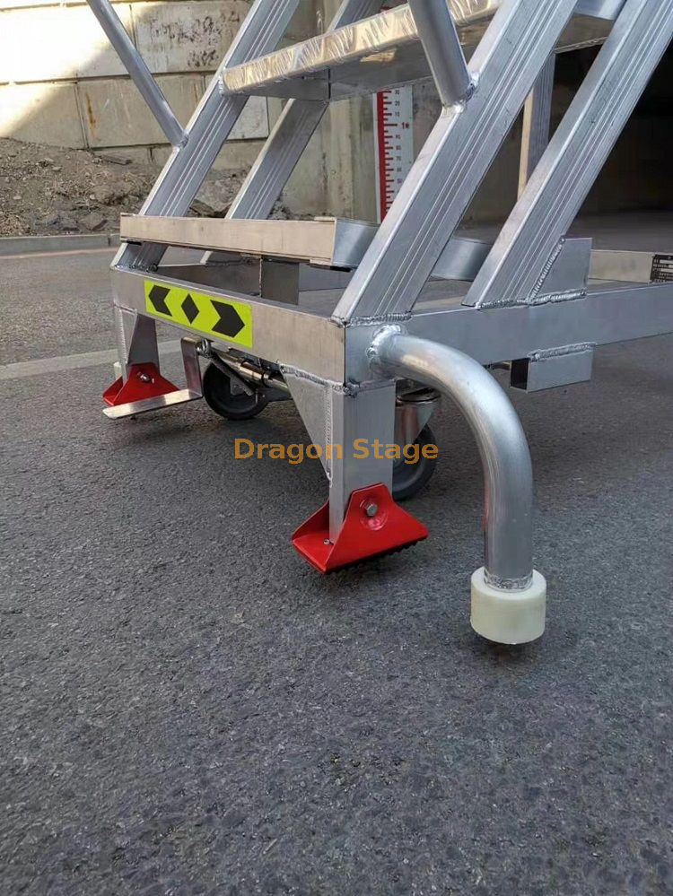 铝合金脚踏梯车用铝合金移动爬梯定制平台爬梯