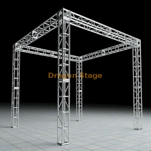 铝框架桁架结构活动铝插口螺栓音乐会舞台灯展览桁架 4x4x4m